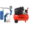 Olejový kompresor dvojpiestový 3kW 50L + príslušenstvo, Kraft&Dele KD1484