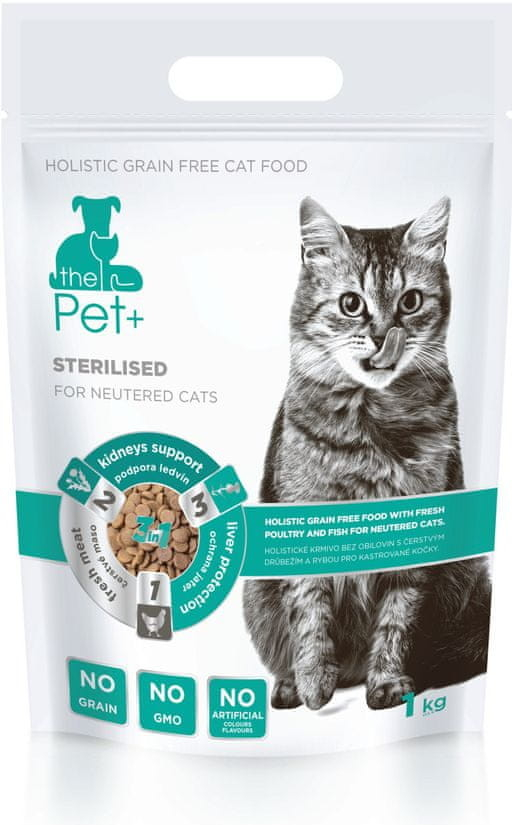 Pet+ 3in1 cat Sterilised 1 kg