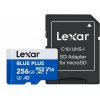 256GB Lexar® Blue Plus microSDHC UHS-I with SD adapter, up to 170MB/s read C10 A1 V10 U1 LMSBLPL256G-BNANG