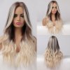 Blond paruka Blond vlnitá parochňa Maeve s čiernym melírom