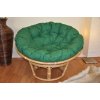 Nábytek PEGAS Ratanový papasan 110 cm medový polstr zelený tmavý melír
