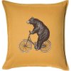 Medveď na bicykli - Vankúš 50x50 - 50x50 - Iba poťah ( Zlatožltá )
