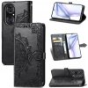 Peňaženkové kožené puzdro MANDALA na Huawei P50 Pro – Čierna