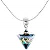 Lampglas Krásny náhrdelník night flower triangle s 24-karátovým zlatom v perle NTA3