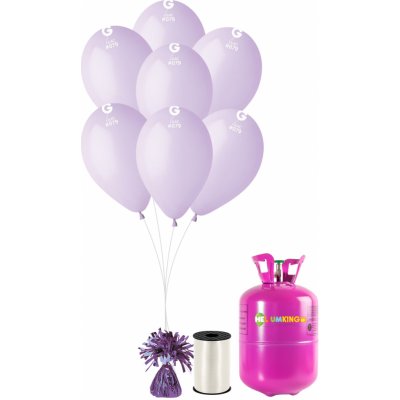 HeliumKing Hélium párty set s fialovými balónikmi