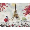 Zuty – Maľovanie Podľa Čísel – Eiffelova Veža A Žena S Kvetinami, 80 × 100 cm, Plátno 8596530070788