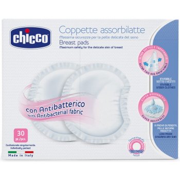 Chicco Antibakteriálne tampóny do podprsenky 30 ks