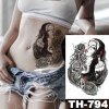 REBELULU Vodeodolné dočasné tetovačky pre ženy Fejkové tetovanie Dočasné tetovanie Template Tattoo Sticker Snake Nun Rosary Rose Waterproof Tattoo Body Art Arm Fake Tattoo Men Women