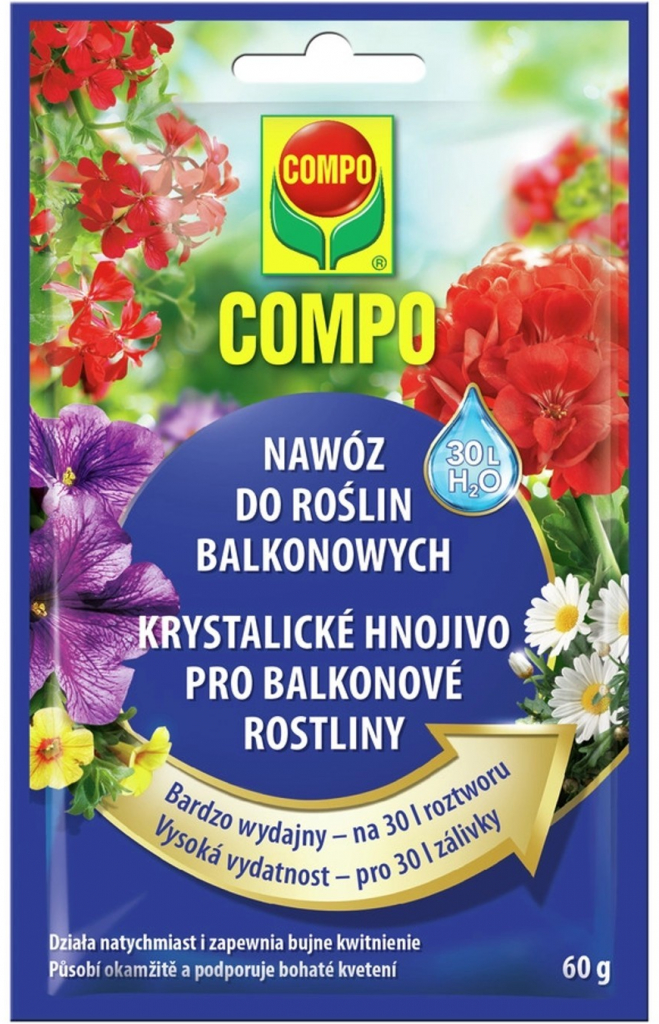 Compo Kryštalické hnojivo pre balkónové rastliny 60 g