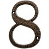 Číslo domu 8 kovové hnedé 120mm