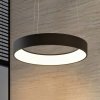 Arcchio LED závesná lampa Aleksi, Ø 60 cm, čierna, kov, CCT - 9939042