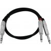Kabel AK-30 Jack 6,3 stereo - 2x Jack 6,3 mono, 3 m