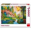 Puzzle Dino 2000 dielikov Domček pri rieke