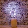 DECOLED LED svetelná reťaz na batérie vločky, ľadovo biela, 50 diód, 5,3 m, IP44