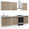 VerDesign, MATEO kuchynská linka 200, dub truffel-biela LTD