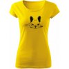 T-ričko Francúzsky Buldoček dámske tričko Farba trička: Žltá, Veľkosť: S