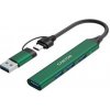 Canyon DS-02, USB-C Hub, 4 porty, 3xUSB 2.0 480Mbps, 1xUSB 3.0, 5Gbps, USB-C/USB-A adaptér, zelená CNS-TDS02GR