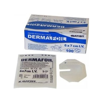 Dermafoil Náplast 6 x 7 cm pro fixaci I.V.kanyl 100 ks