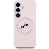 Karl Lagerfeld Silicone Double Heads Samsung Galaxy S25 ružový KF2345908