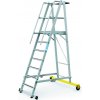 Zarges Hliníkový skladací plošinový rebrík, 7 priečok, výška plošiny 1,8 m