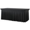 TENTino Elastický poťah SKIRTING na skladací stôl 180-183x76 cm 1x VÝKROJ Farba obrusu: ČIERNA / BLACK