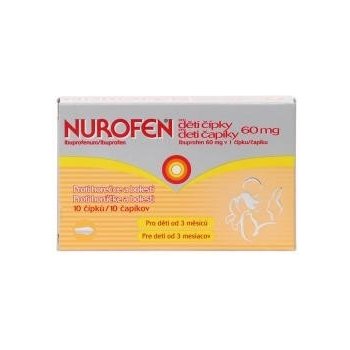 Nurofen pre deti čapíky 60 mg sup.10 x 60 mg