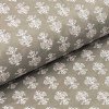 Bavlnené plátno P0516 sivé, biely motív, š.140