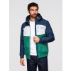 Ombre Lightweight colorful men's sports jacket with fleece - green and navy blue modrá XL Ombre 5902228983163