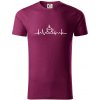 EKG hrnček kávy - Tričko z organickej bavlny - 2XL ( Fuchsiová )