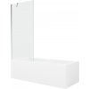 MEXEN/S - Cubik obdĺžniková vaňa 170 x 70 cm s panelom + vaňová zástena 80, transparent, chróm 550317070X9508000001