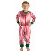 Overal Bielo červené prúžky so zelenou (dievča), Veľkosť 110