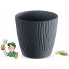 Kvetináč plast sivý Prosperplast 17 cm x 17 cm x 15,5 cm