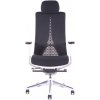 Kancelárska ergonomická stolička Sego EGO WHITE — čierna / biela, nosnosť 140 kg