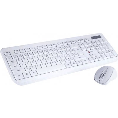 Set klávesnice a myši C-TECH WLKMC-01, biela - CZ/SK (WLKMC-01W)