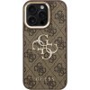 Guess 4G Metal Logo kryt s výklopným stojanom pre iPhone 15 Pro - hnedý 57983125146 - možnosť vrátiť tovar ZADARMO do 30tich dní