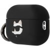 Silikónové puzdro Karl Lagerfeld 3D Logo Choupette pre Airpods Pro2, black