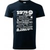 1976 v kocke - Klasické pánske tričko vyššej gramáže - XL ( Tmavomodrá (takmer čierna) )