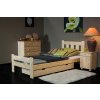 Eoshop Dřevěná postel Greta 90x200 + rošt ZDARMA - borovice