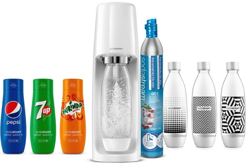 SodaStream SPIRIT WHITE PARTY PACK od 89,9 € - Heureka.sk