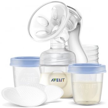 Philips AVENT Manuálna Natural 125 ml a VIA poháriky 180 ml 5 ks