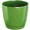 kvetináč 28cm Coubi Round P DUOP280-370U olivový plastový PROSPERPLAST
