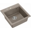 Steiner PETER 110 GraniteQ žulový dřez soft taupe s jedním dřezem/bez (50x52x20) se sifonem a víčkem