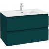 Defra Como skrinka 79.9x45.1x50 cm závesná kúpeľňová skrinka pod umývadlo zelená 123-D-08054