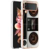 Gumený kryt Electroplating Marble na Samsung Galaxy Z Flip 3 5G - Retro Radio