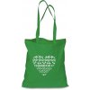 Plátená EKOlogická taška čičmanské srdce - dlhá rúčka Zelená