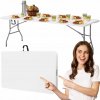 SPRINGOS BANQUETCateringový stôl skladací 240x75 cm, biely
