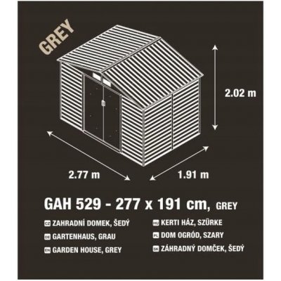 G21 GAH 529 277 x 191 cm sivý
