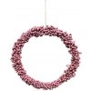 Exner Umelý veniec koráliky 24 x 24 x 5 cm Ružový 45218