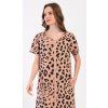 Vienetta s krátkym rukávom Leopard Home béžová