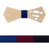 Drevený pánsky motýlik - Superman, Látka 708 - námornícka modrá